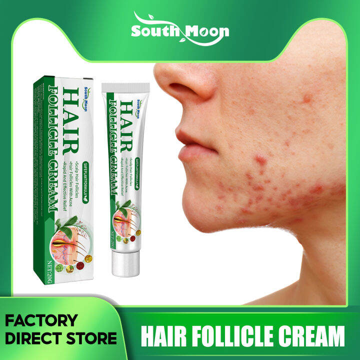 South Moon Hair Follicle Cream Treat Scalp Hair Folliculitis Skin Inflammation Cysts Papules 0989