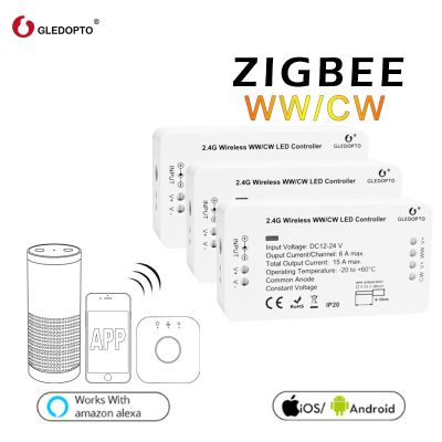 Yingke ราคาโรงงาน Gledopto W/cw การควบคุมอัจฉริยะระบบ Zigbee Led ควบคุมไร้สายตัวควบคุมแสง12V-24V Rgb สวิตช์หรี่ Led