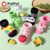 PatPat Accessories Baby Girl Boy การ์ตูนสัตว์ผลไม้ถุงเท้าสามมิติสำหรับ 0-12 เดือน