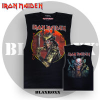 Blaxroxx เสื้อวง ลิขสิทธิ์แท้ Iron Maiden (SL-IRM010) เสื้อยืดคอกลมแขนกุด ผ้า Cotton100