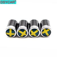 DSYCAR 4Pcs/Set Car Copper Carbon Fiber Tire Valve Stems Caps Wheel Tires Tire Stem Air Cap Airtight Covers Wheels Tires Parts Valve Stems Caps Adapte