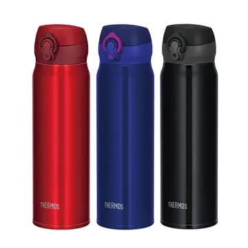 Thermos Water Bottle Vacuum Insulated Mobile Mug One-Touch Open Type Pearl Black 600ml Jnl-604 Pbk