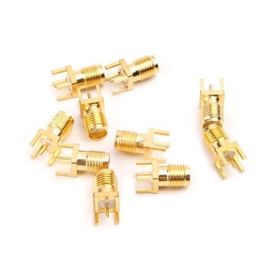 【cw】 Sma Female Angle Pcb Mount Rf Connector Male Solder - 10pcs Aliexpress ！