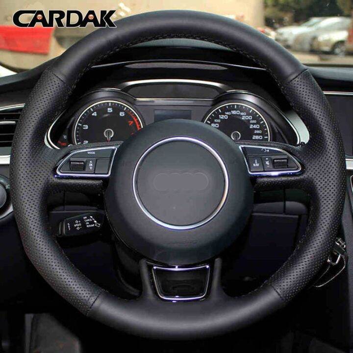 cardak-พวงมาลัย-car-สีดำปกสำหรับ-audi-a3-a1-8x-8v-sportback-a4รถเก๋ง-b8-a5-8t-a6-c7-a7-g8-a8-d4-s1-8x-s4-s3