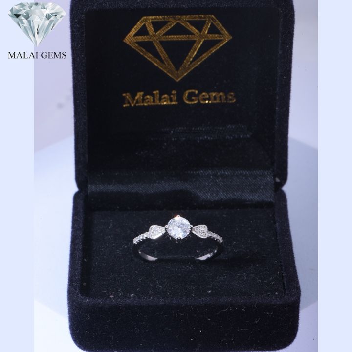 malai-gems-แหวนเพชร-แหวนเพชรชู-ประดับทรง-หัวใจ-เงินแท้-925-เคลือบทองคำขาว-ประดับเพชรสวิส-cz-รุ่น-151-1rl38735-แถมกล่อง