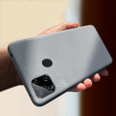 Realme ปลอก C15เคสหินทรายกันลื่นกันกระแทก Slim Soft Matte Silicon Cover