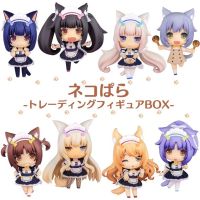 NEW 8pcsset NEKO WORKs NEKOPARA La Solei Vanilla Chocola Coconut Maple Azuki Cute Anime PVC Action Figure Toy Doll Gift