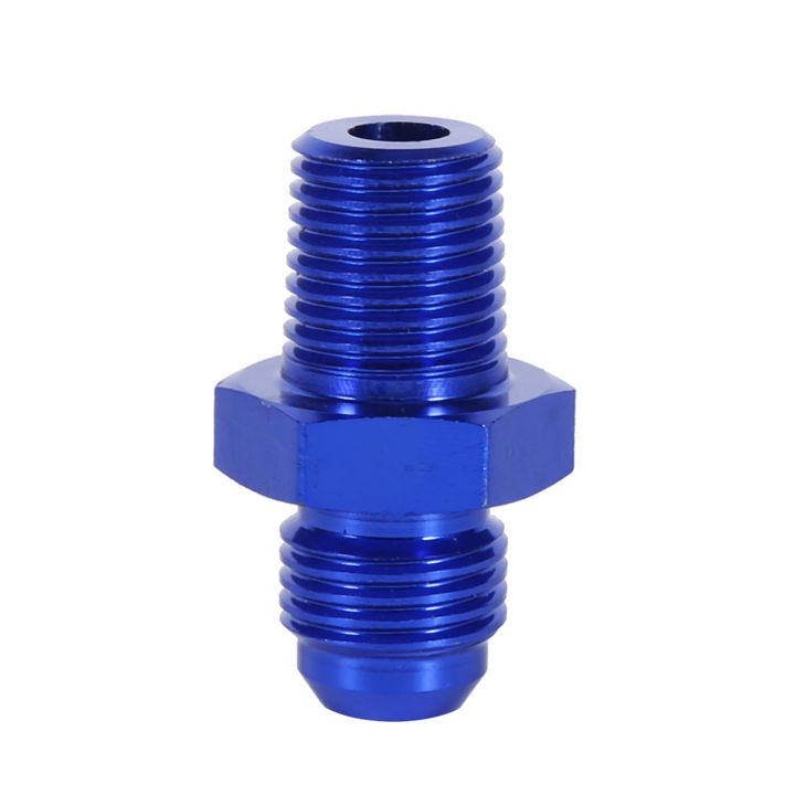 อะแดปเตอร์ฟิตติ้งน้ำมันเชื้อเพลิง-5-ชิ้นอลูมิเนียม-an6-ถึง-npt-universal-straight-swivel-oil-air-line-hose-male-thread-1-4-blue-flare-gas-water-fluid-straight-coupler