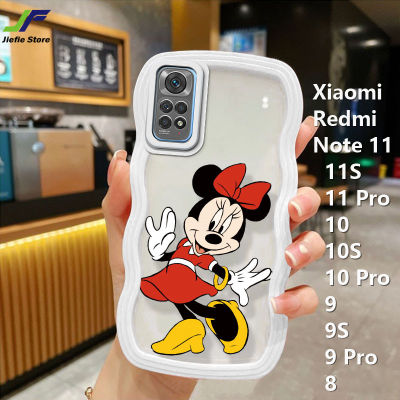 เคสโทรศัพท์การ์ตูน Mickey Mouse JieFie สำหรับ Xiaomi Redmi โน้ต11/11S / 11 Pro / 10S / 10 / 10 Pro / 9 / 9S / 9 Pro/ 8แฟชั่นมิกกี้มิกกี้เคสคู่น่ารักฝ้าโปร่งแสงขอบคลื่น TPU นิ่มเคสโทรศัพท์