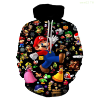 New Mens Mario 3d Cartoon Printed Hoodie; popular