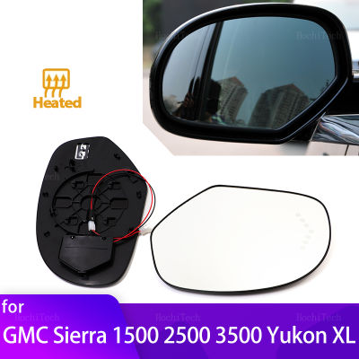 กระจกอุ่นกระจกมองข้างกระจกมองหลังเลนส์สำหรับ GMC Yukon XL Sierra 1500 2500 3500