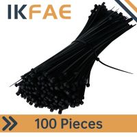 Self-locking plastic nylon cable tie  black fastening ring industrial set  100 pieces Cable Management