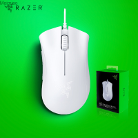 Razer DeathAdder Essential สายเมาส์สำหรับเล่นเกมส์เมาส์6400เซ็นเซอร์ DPI ออปติคอล5ปุ่มอิสระสำหรับแล็ปท็อป PC เกมเมอร์ Meimiao