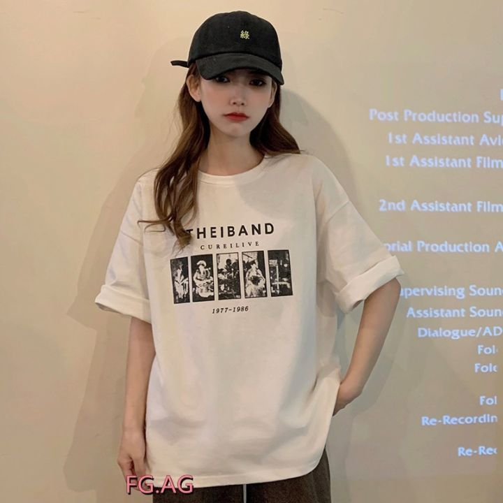 dahong-เสื้อยืดลายการ์ตูนไซส์ใหญ่-oversize-เสื้อยืดโอเวอร์ไซส์ผู้หญิง-เสื้อผ้าสาวอวบแฟชั่น-สไตล์เกาหลี-ทรงหลวม2270