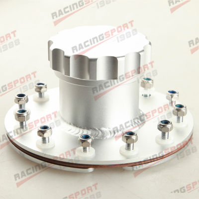 Billet Aluminium Straight Fuel Cell Fast Fill Filler Neck 12 Bolt Flange Silver