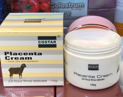 Placenta Cream ครีมรกแกะ+นมผึ้ง+Squalen 100 กรัม หมดอายุ 12/2025
