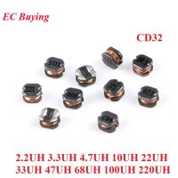 50pcs CD32 SMD Power Inductor 2.2 3.3 4.7 10 22 47 68 100 220UH Wire Wound Chip Power Inductance 100 101 2R2 220 221 470 680 4R7