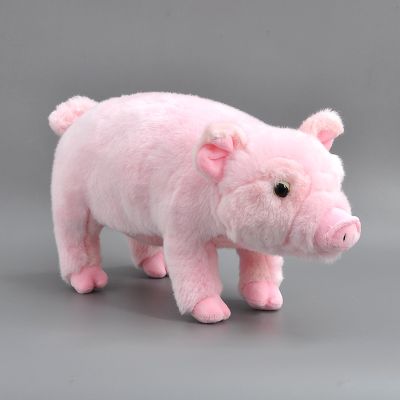hot！【DT】☈✜♕  35cm Fidelity Simulated Sleeping Pink Pig Piggy Real Stuffed Soft Gifts