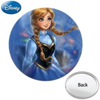 Disney Frozen Icon Round Pocket Mirror Light Thin Portable Mirrors Anime Patterns Mini Espejos For Best Friends Gifts FQY59 Mirrors