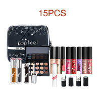 MakeUp Sets Cosmetics Kit Eyeshadow Lipstick Eyebrow Pencil Lip Gloss Makeup Brush Powder Puff Gift with Makeup Bag