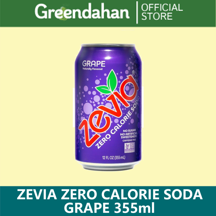 ZEVIA Zero Calorie Soda GRAPE Sugar Free , Caffeine free, Keto
