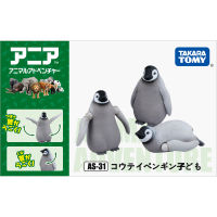 Takara Tomy ANIA Animal Advanture AS-31 Penguin 3Pcs Ocean ABS รูปเด็กของเล่นเพื่อการศึกษา