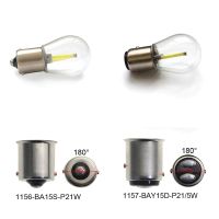 1156 BA15S 1157 BAY15D BAU15S Car LED 2 COB Filament Light Turn Signal Bulbs Tail Parking Reverse Lamp 12V DC White Yellow