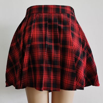 ‘；’ 2020 New Fashion Female Women Mini Skirts Casual Basic Fashion All Match Plaid Vintage Irregular High Waist College Wind Skirt