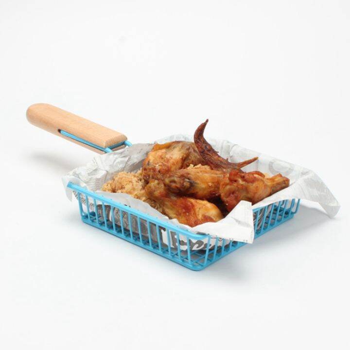 creative-blue-french-fries-basket-fried-chicken-snack-basket-mini-fried-basket-iron-basket-milk-tea-shop-tableware