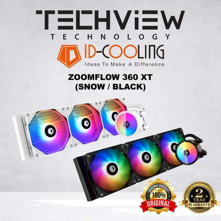 ID-COOLING ZOOMFLOW 360 XT [SNOW (WHITE) / ARGB (BLACK) ] (LIQUID ...