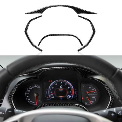 Carbon Fiber Car Dashboard Speedometer Frame Sticker Decal Trim For Chevrolet Corvette C7 2014 - 2019 Accessories