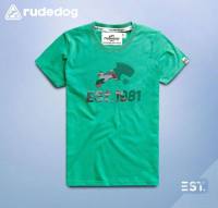 Rudedog เสื้อยืดชาย รุ่น Est. สีเขียว (ราคาต่อตัว)