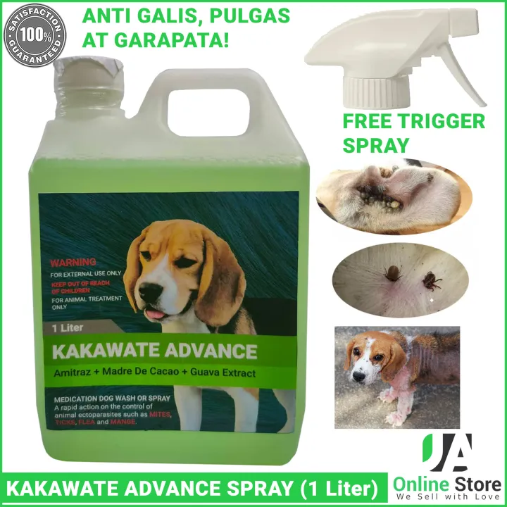 1 Liter KAKAWATE ADVANCE Medication Dogs Wash or Spray, 100 Pure Madre