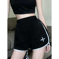 COD High Waist Black Casual Sports Shorts Womens Summer 2023 New Wide Leg Hot Pants Trendy Ins