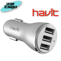 HAVIT H212 3-USB Port Car Charger 4.2 Amps หัวชาร์จ USB และ บลูทูธ ในรถยนต์ ประกันศูนย์ เช็คสินค้าก่อนสั่งซื้อ