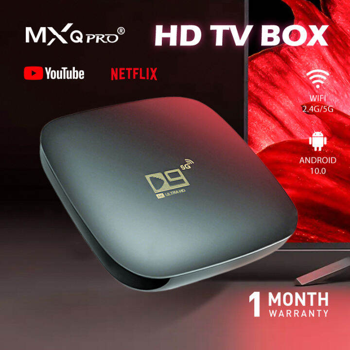 mxq pro tv box 4k 5g 8gb 128gb D9 android smart digibox tv box for tv
