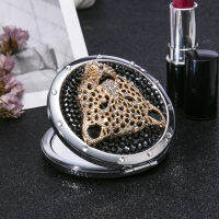 Mini Pocket Cosmetic Makeup Mirror,Party Favors Christmas Gift,Bling Tiger Leopard,Foldable Magnifying Compact Mirror Makeup