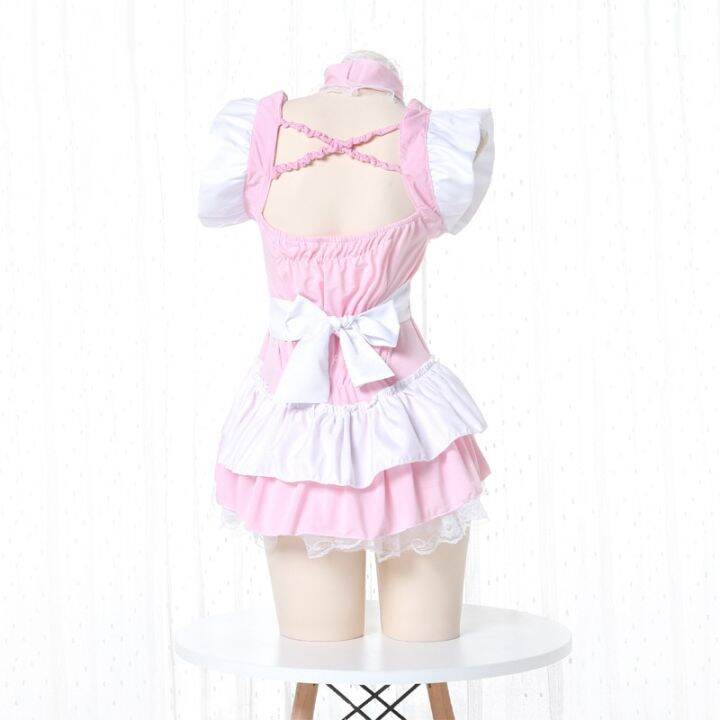 japanese-lolita-dress-women-maid-cosplay-kawaii-lingerie-apron-servant-costume-sexy-erotic-role-play-cute-maid-outfit-pink-2021