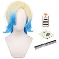 HOLOUN Blue Lock Manga Anime Cosplay Wig Kaiser No.10 Bastard Munchen Football Rose Net Sythnetic Fiber Adjustable Size Gradient