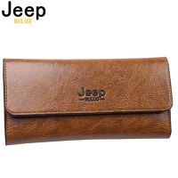 JEEP BULUO nd Mans Wallet Leather Bifold Trifold Purse Mens Wallets blocking Card Holder Clutch RFID Male Coin Wallets