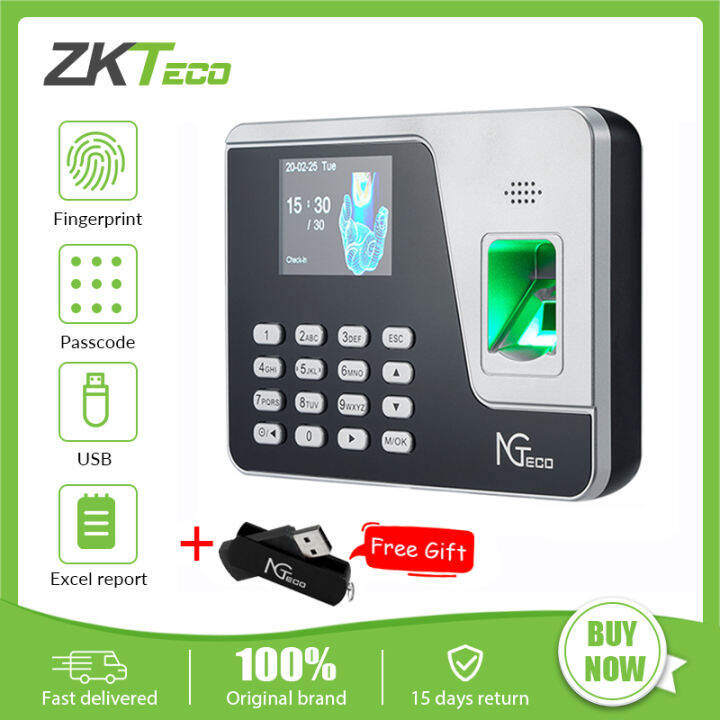 NGTeco by ZKTeco Biometrics Fingerprint Time Attendance Machine Bundy ...