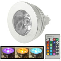 หลอดไฟ LED RGB MR16 5W,ฟลักซ์เรืองแสง: 400-450LM พร้อมรีโมทคอนโทรล DC 12V