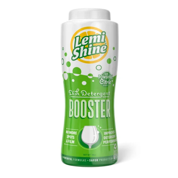 m]}Lemi Shine Dish Detergent Booster 1 Hard Water Stain Remover 24oz