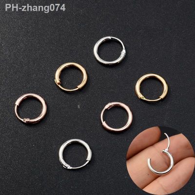 10mm Huggie Hoop Earrings for Women Men Earings Girls Circle Gold Color Cartilage Earring Loop Helix Conch Lobe Ear Nose