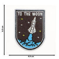 JPatch - จรวด สำรวจดวงจันทร์ สำรวจอวกาศ องศ์กรนาซ่า (NASA) ดวงดาว การ์ตูน ตัวรีดติดเสื้อ อาร์มรีด อาร์มปัก มีกาวในตัว การ์ตูนสุดน่ารัก งาน DIY Embroidered Iron/Sew on Patches