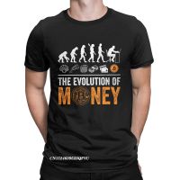 Men Womens Tee Shirt Bitcoin Evolution Of Money BTC Crypto Tee Shirt Cryptocurrency Blockchain Tops T Shirts Manga Graphic