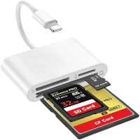 Lightning to CF Card / TF Card / SD Card 3 in 1 OTG Card Reader โอนถ่ายข้อมูล รูปภาพ ไฟล์ข้อมูล สำหรับ iPhone iPad