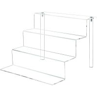 4 Step Clear Acrylic Riser Display Stand Shelf for Amiibo Funko Pop Figure,cupcake,Cosmetics,Desktop Decoration and Organizer