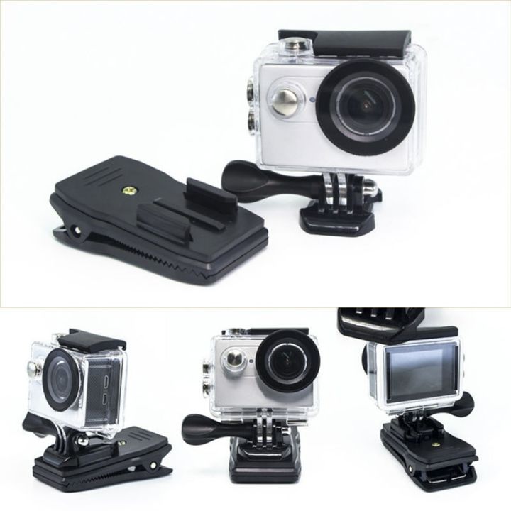 เป้สะพายหลังแบบหนีบไวอะแดปเตอร์ติดตั้งที่หนีบหมวกสำหรับ-gopro-hero-6-5-4-3-2-สำหรับ-xiaomi-foryi-4k-กล้องแอคชั่นสปอร์ต