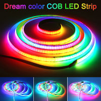 Dream color RGB IC COB LED Strip 24V Dimmable Flexible Addressable LED Strips Lights Full color Flowing RGB led strip